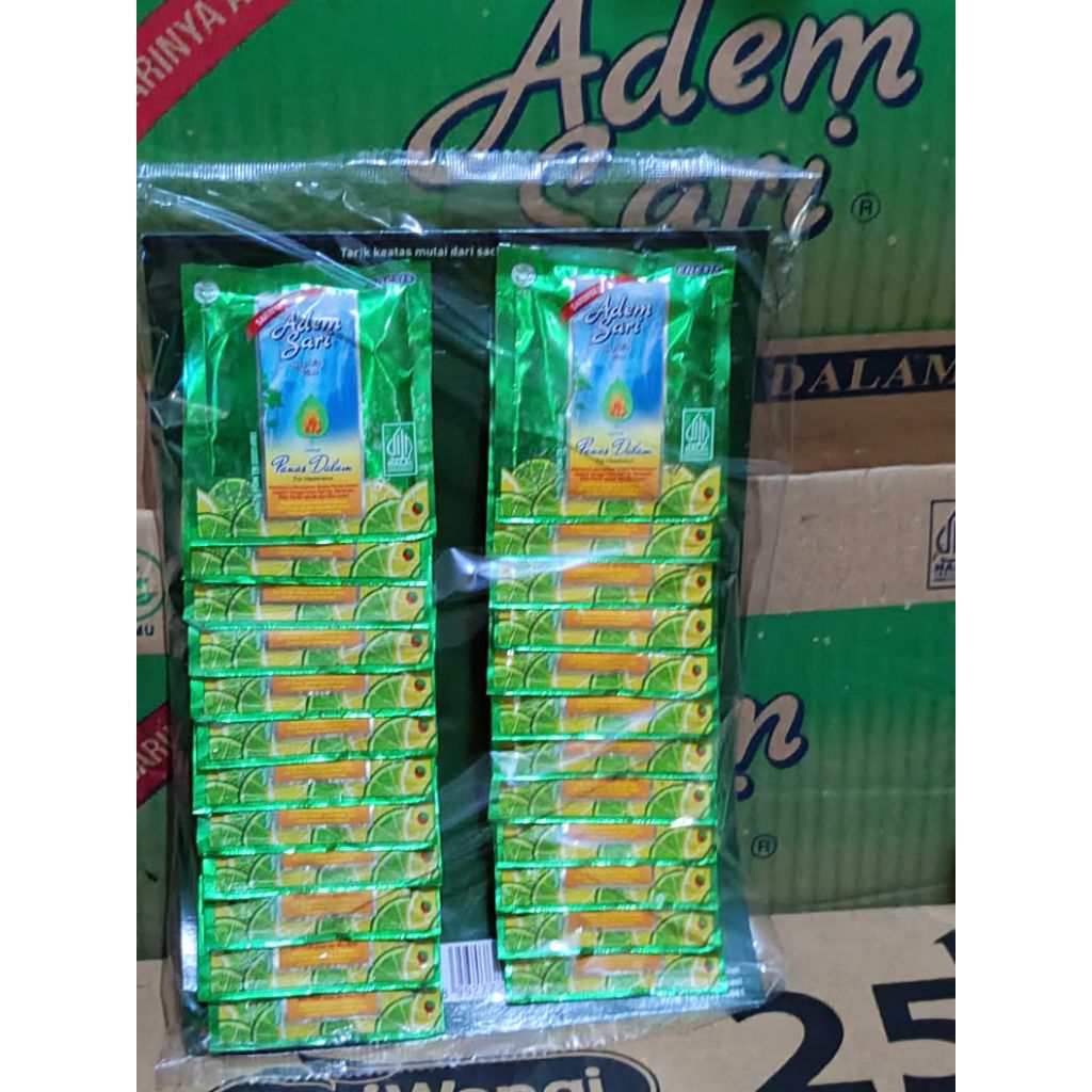 Adem Sari Panas Dalam 1 Pak (24 Sachet) - Minuman Serbuk Dingin Menyegarkan