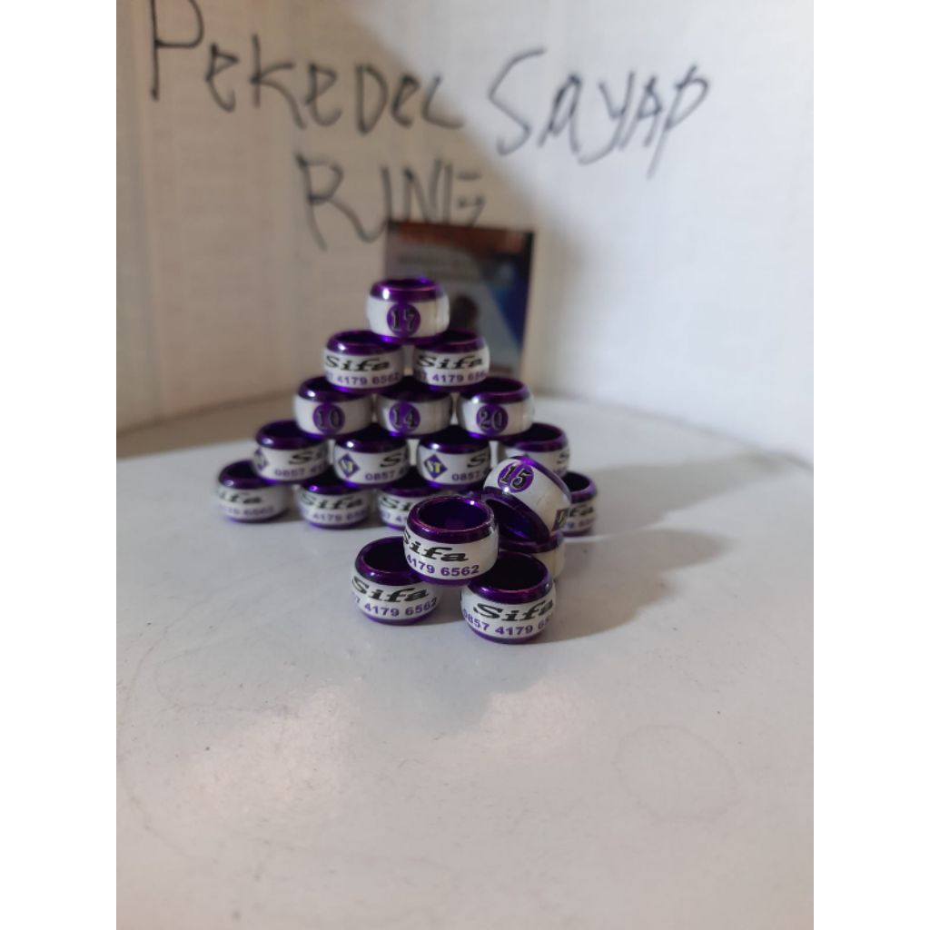 Ring cincin donat merpati bisa request Nama dan no hp, paket isi 10biji