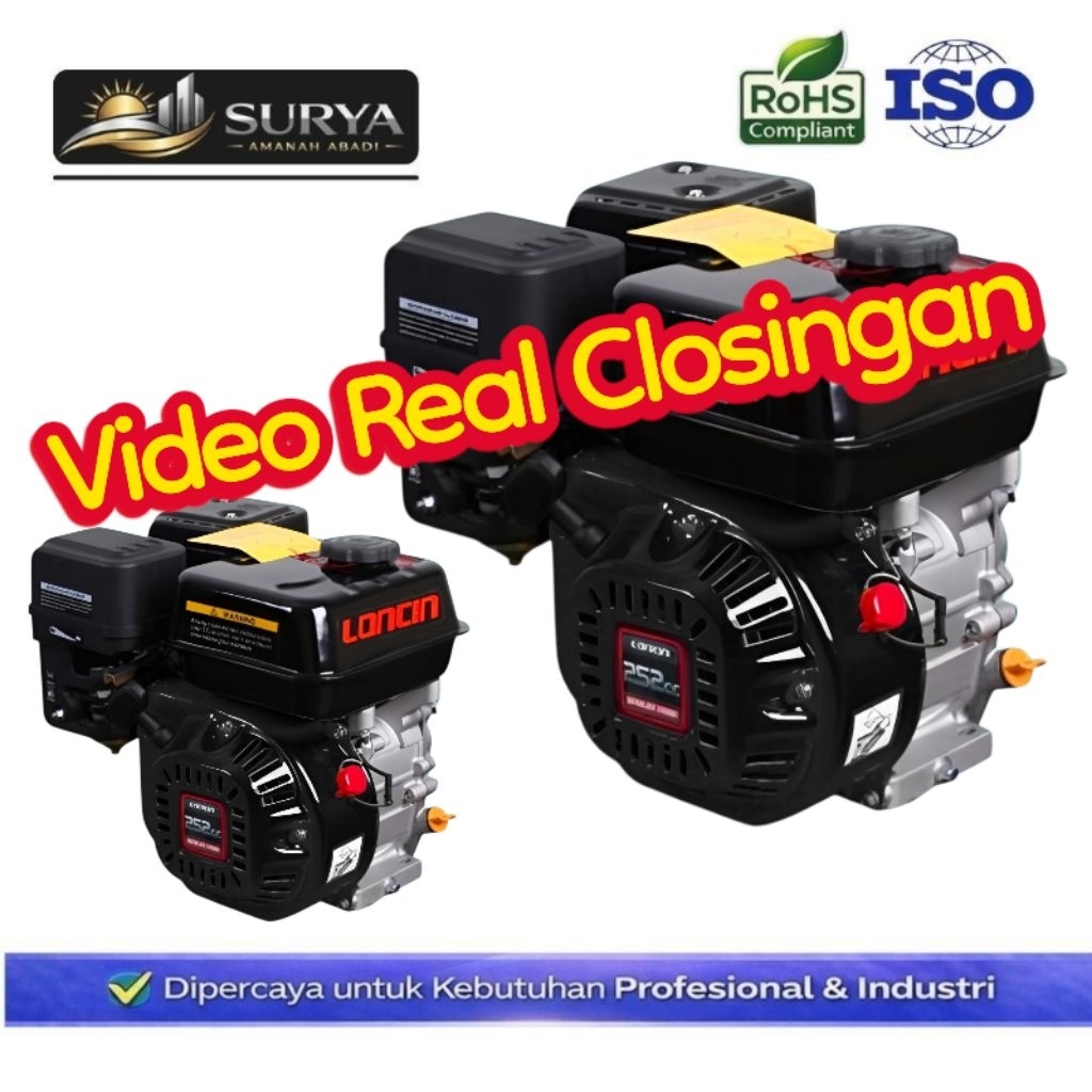 SAA - Mesin Penggerak Bensin Engine Gasoline Loncin G250F/8.5 HP