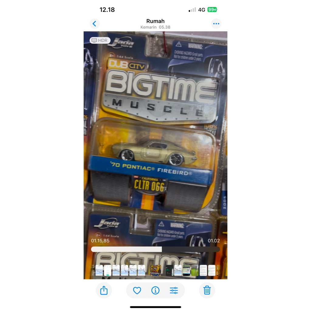 Diecast Jada Toys Skala 64 Pontiac Firebird Gold