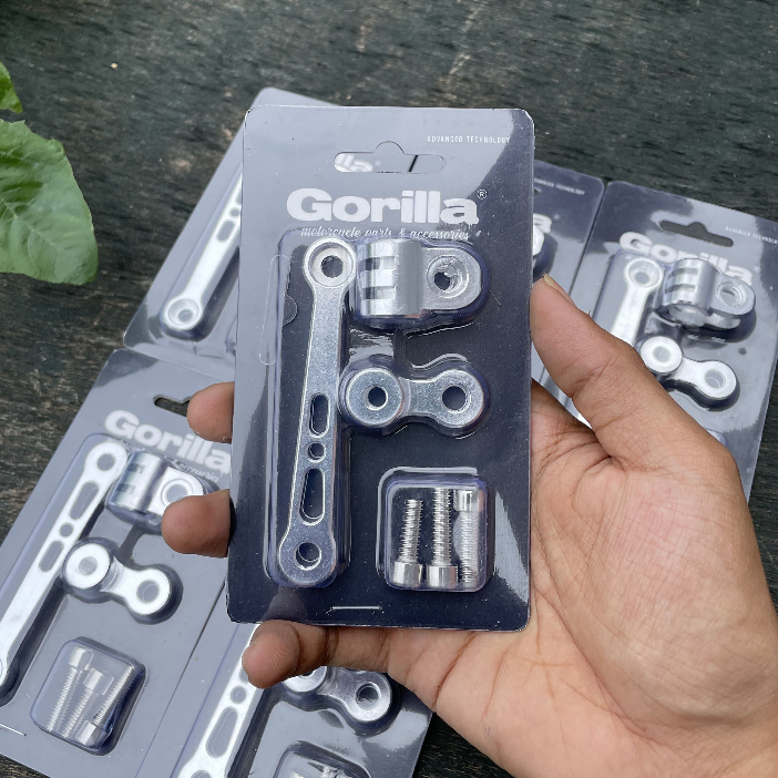 Braket Klem Selang Rem Depan Gorilla CNC Aluminium Universal CB GL Megapro Tiger Ninja