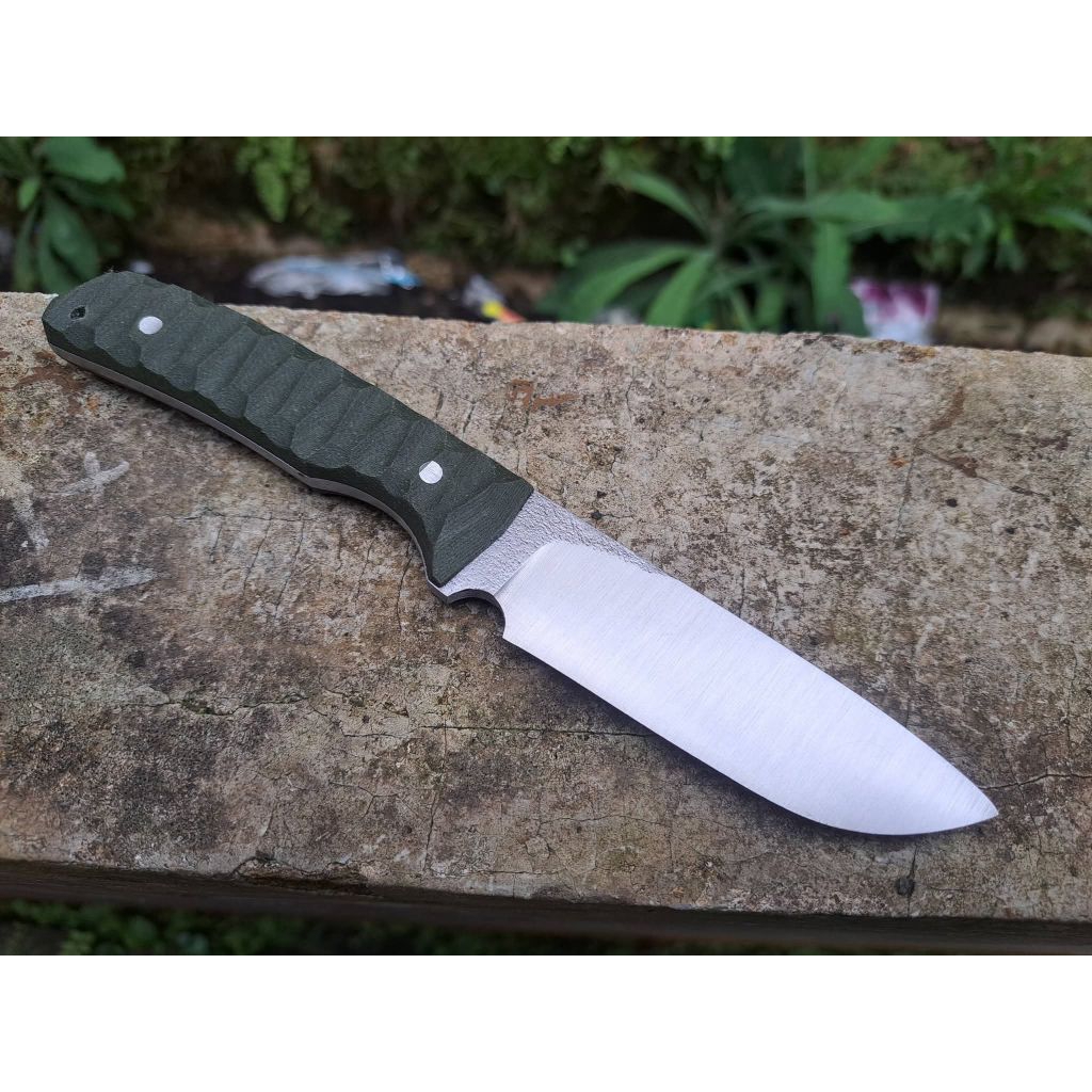 Pisau Camping / Bushcraft Knife Carbon Steel (Sup 9)