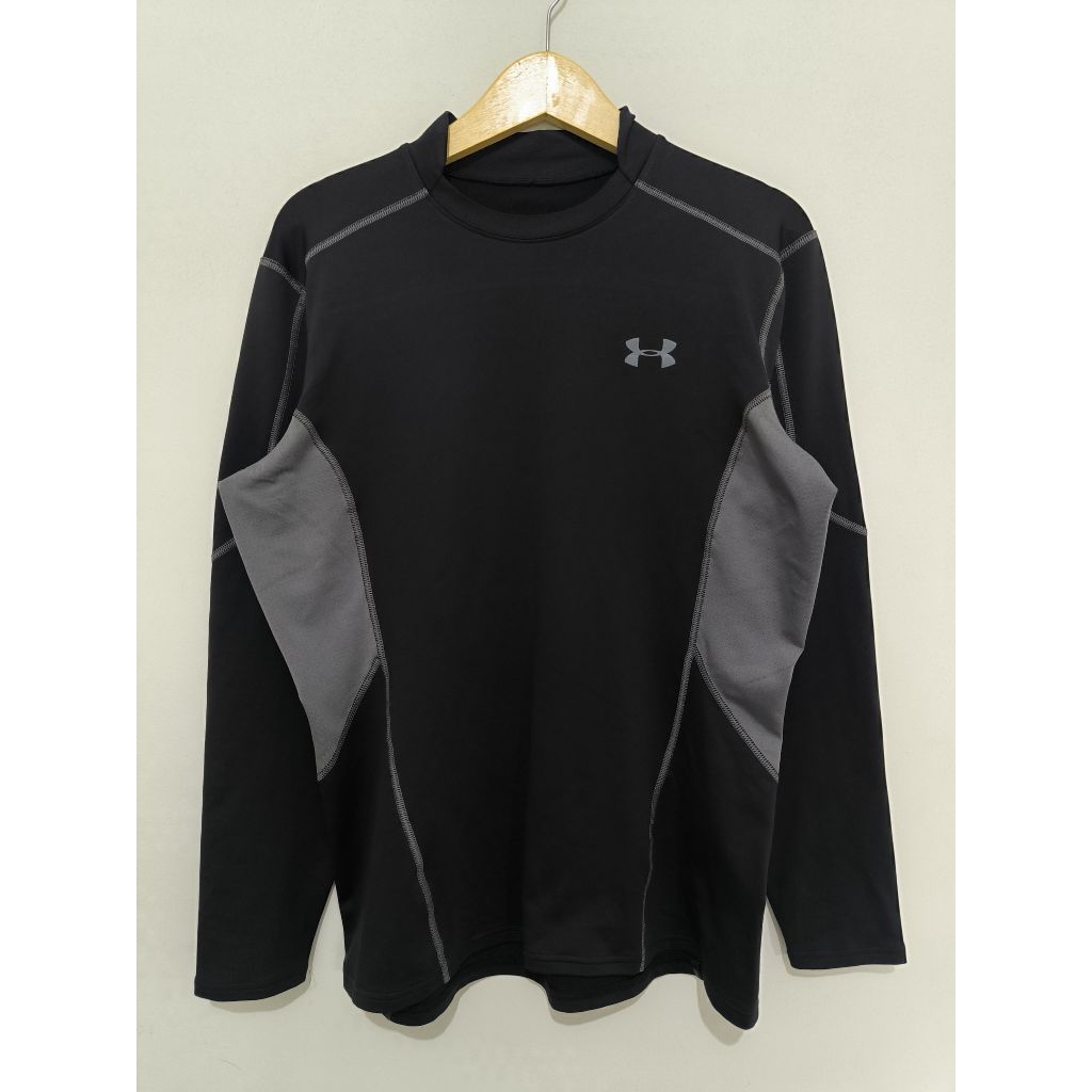 Kaos Jersey Compression Shirt Under Armour Coldgear Long Sleeve XL