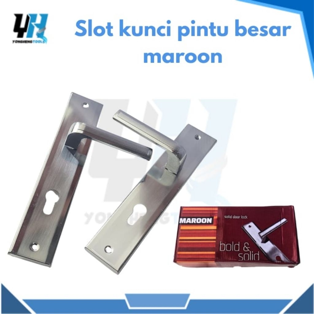 Kunci Pintu / Slot Pintu BESAR MAROON KOTAK