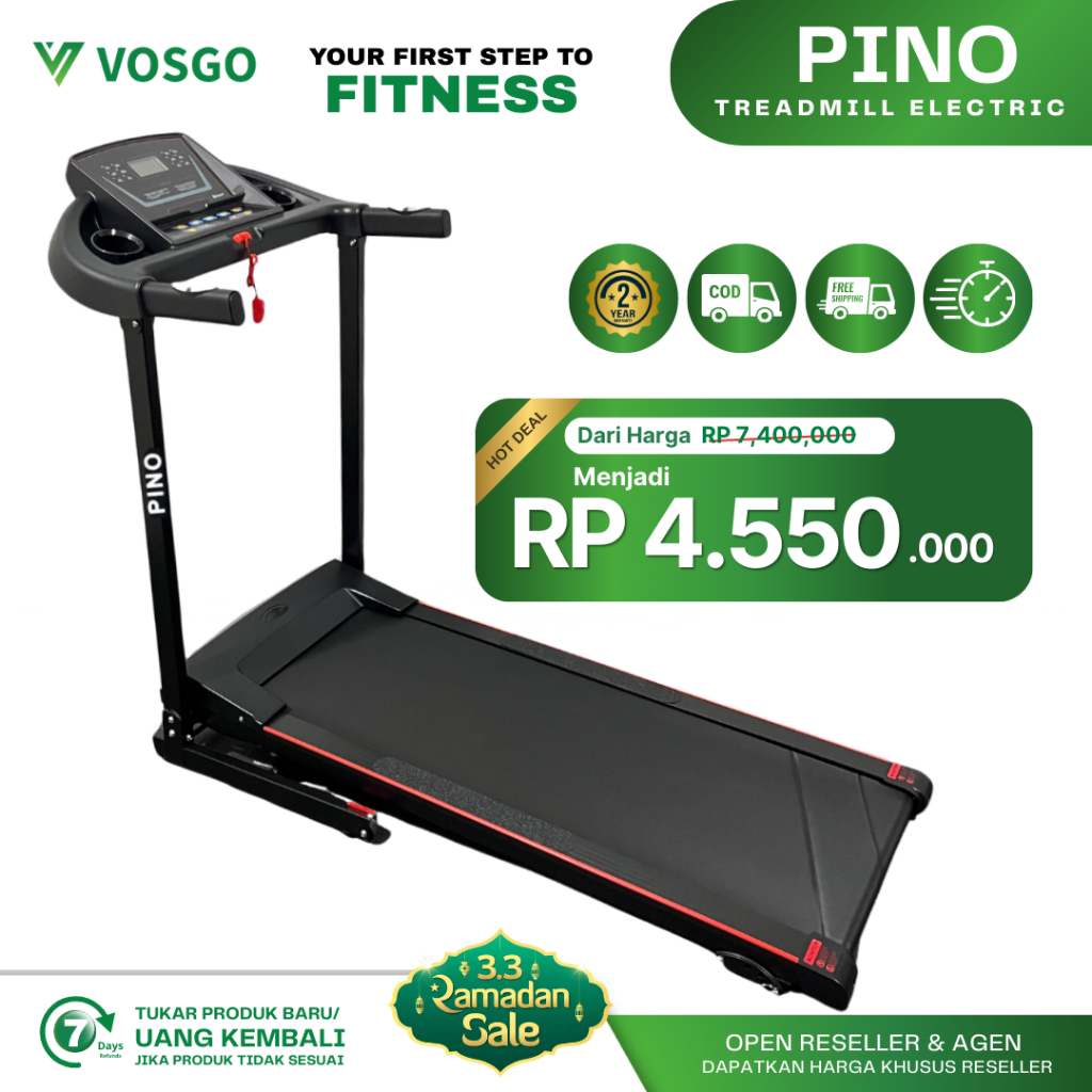 Alat Fitness Treadmill Elektrik Vosgo Pino