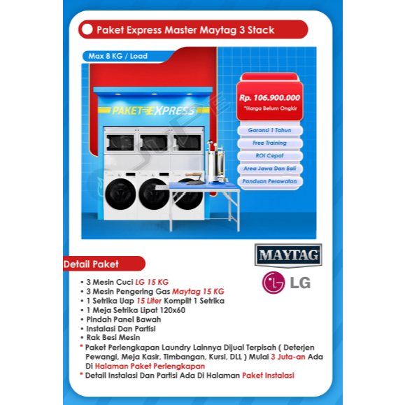 PAKET EXPRESS MASTER MAYTAG LAUNDRY JUPE