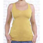 Scoop Neck Tank Top Active Mustard | Yellow - Size S