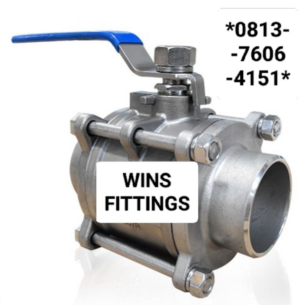 Ball valve 3pcs body ss 3/4" ss316 stainless sankyo BW butt weld WOG 1000 3/4 0.75 inch stop keran a