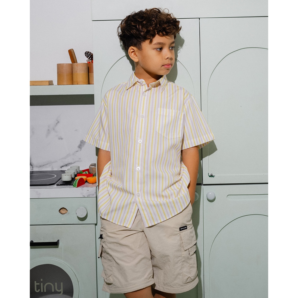 LEWIS EMMA - Sol Shirt (6 Bulan - 10 Tahun) Kemeja Anak Laki-laki Lengan Pendek