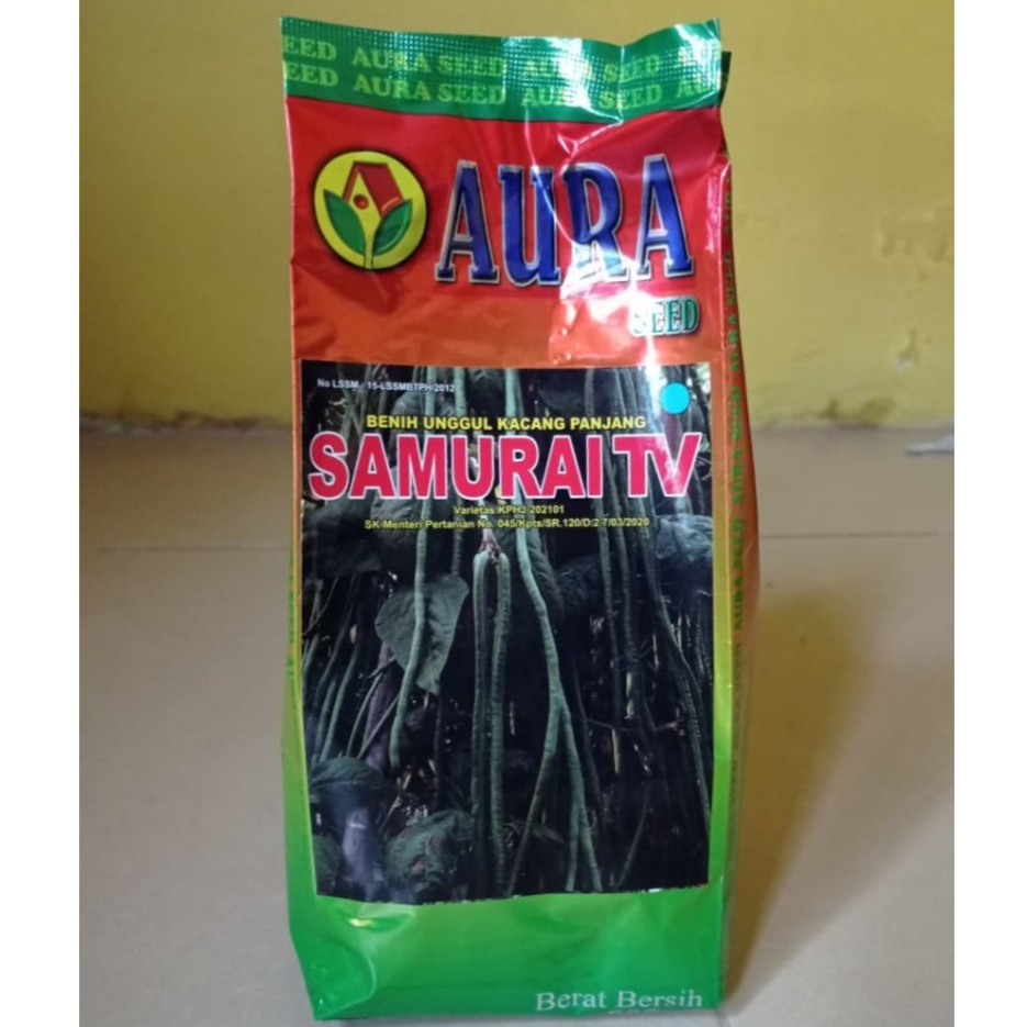 Kacang Panjang Samurai TV Isi 500 Gr Aura Seed