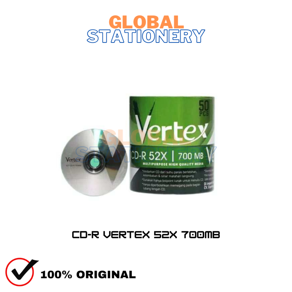 CD-R CD Blank CD Kosong VERTEX 52x 700MB