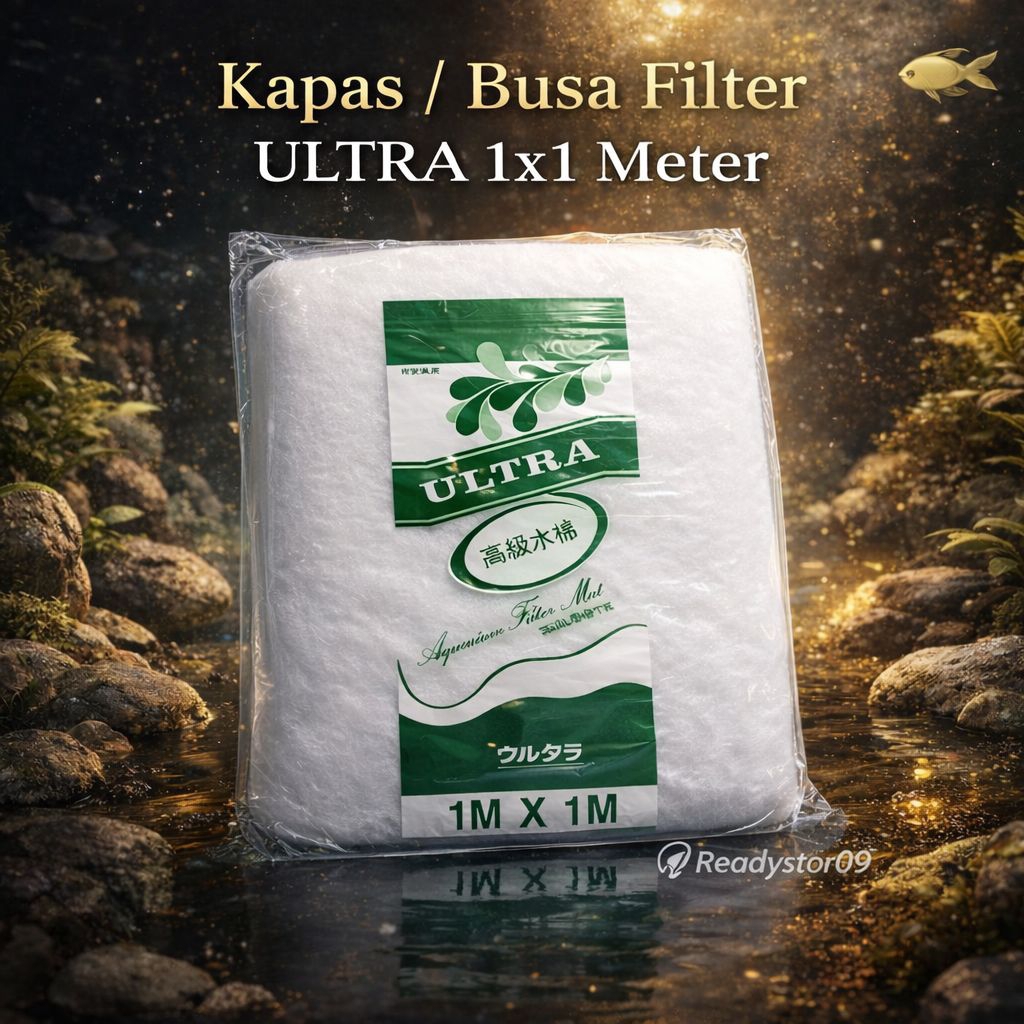 Media Filter Busa Aquarium Kapas Filter Air 1x1 Meter Tebal 1,5-2 cm