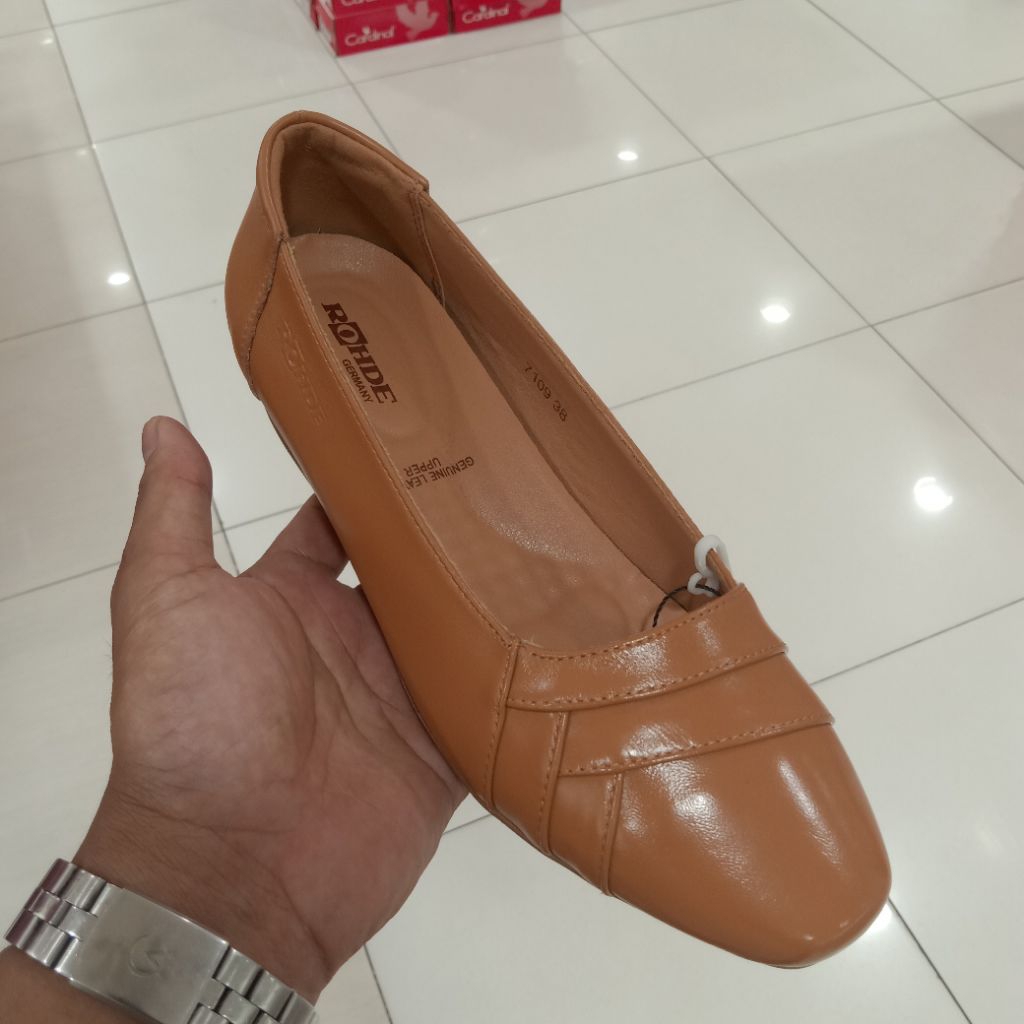 ROHDE SEPATU KULIT LANCIP WANITA SEMI FORMAL ORIGINAL