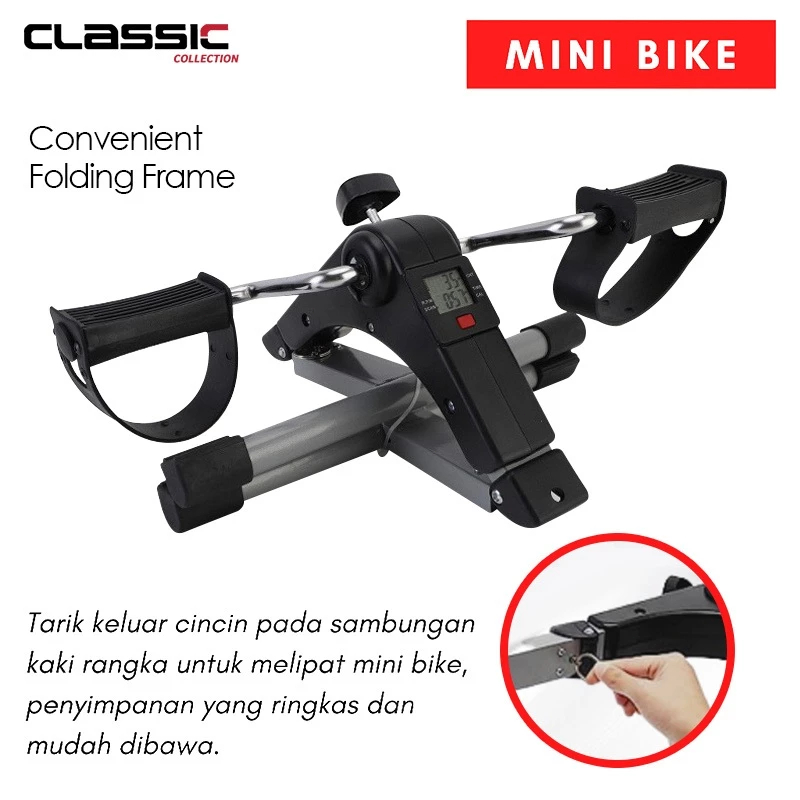 Sepeda Statis Terapi Portable Sepeda Statis Mini Bike Untuk Terapi Kaki Tangan Stroke/ Alat Terapi