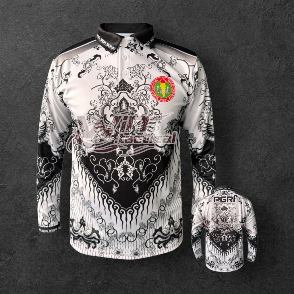 Kaos Seragam PGRI / Jersey PGRI / Baju Guru PGRI Berkerah / Jersey Olahraga Guru PGRI Printing
