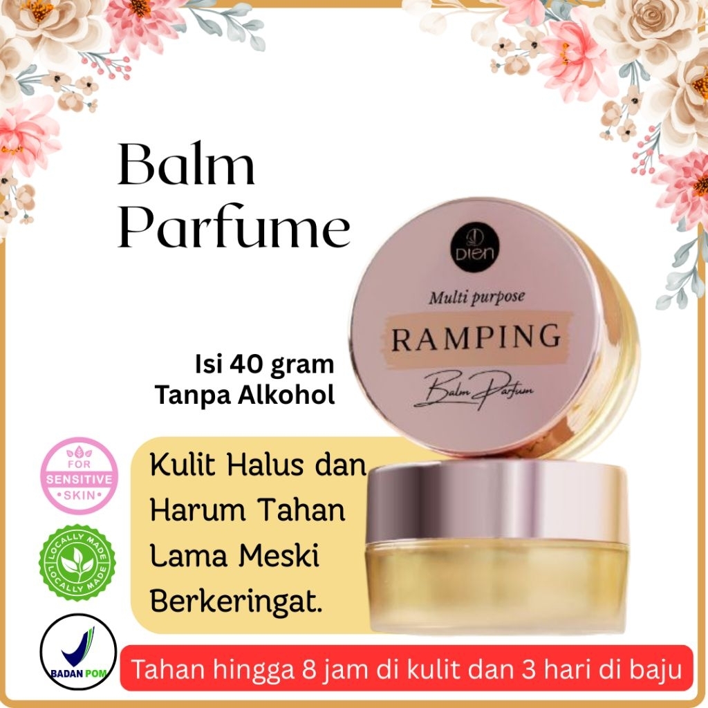 BALM PARFUME, PARFUM OLES BADAN, MELEMBABKAN, WANGI TAHAN LAMA