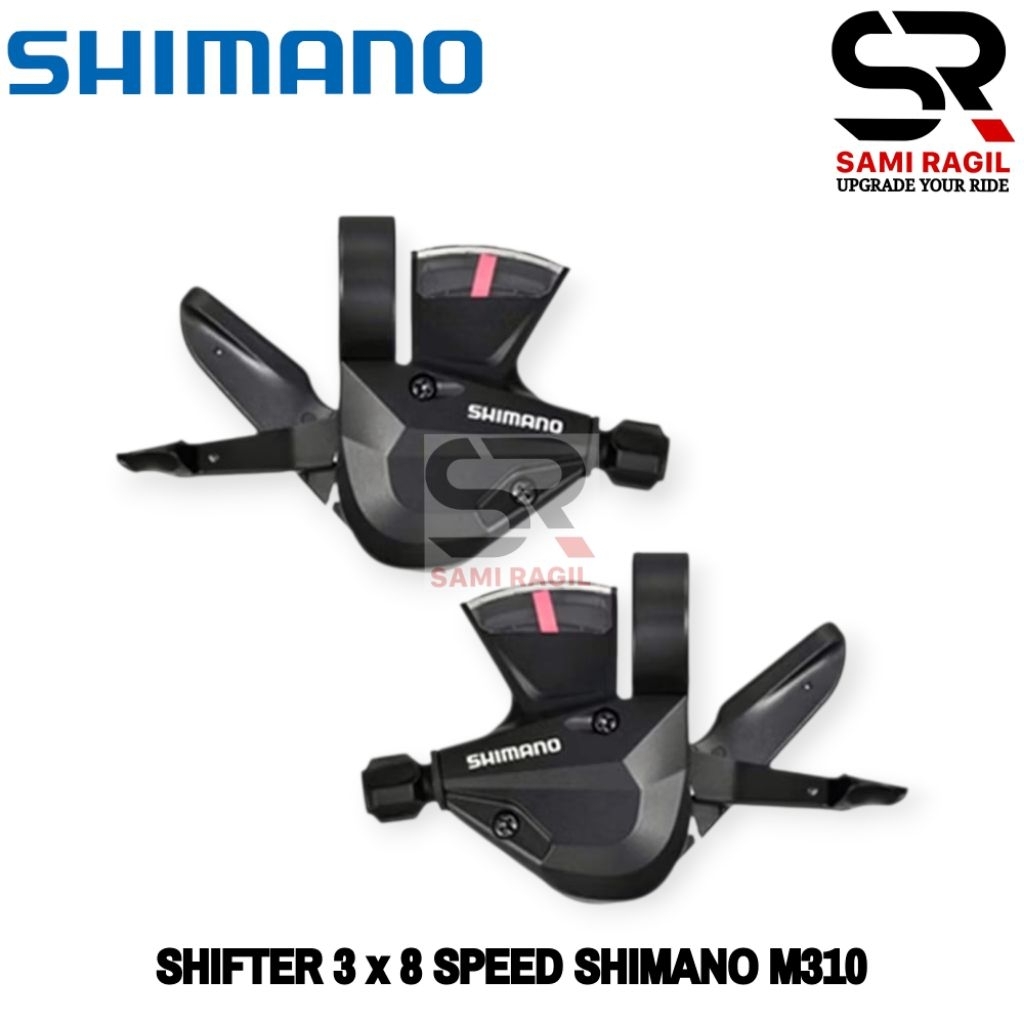 SHIFTER 3 x 8 SPEED SHIMANO M310 KANAN KIRI SEPASANG OPERAN PINDAHAN GIGI SEPEDA MTB LIPAT SELI MINI