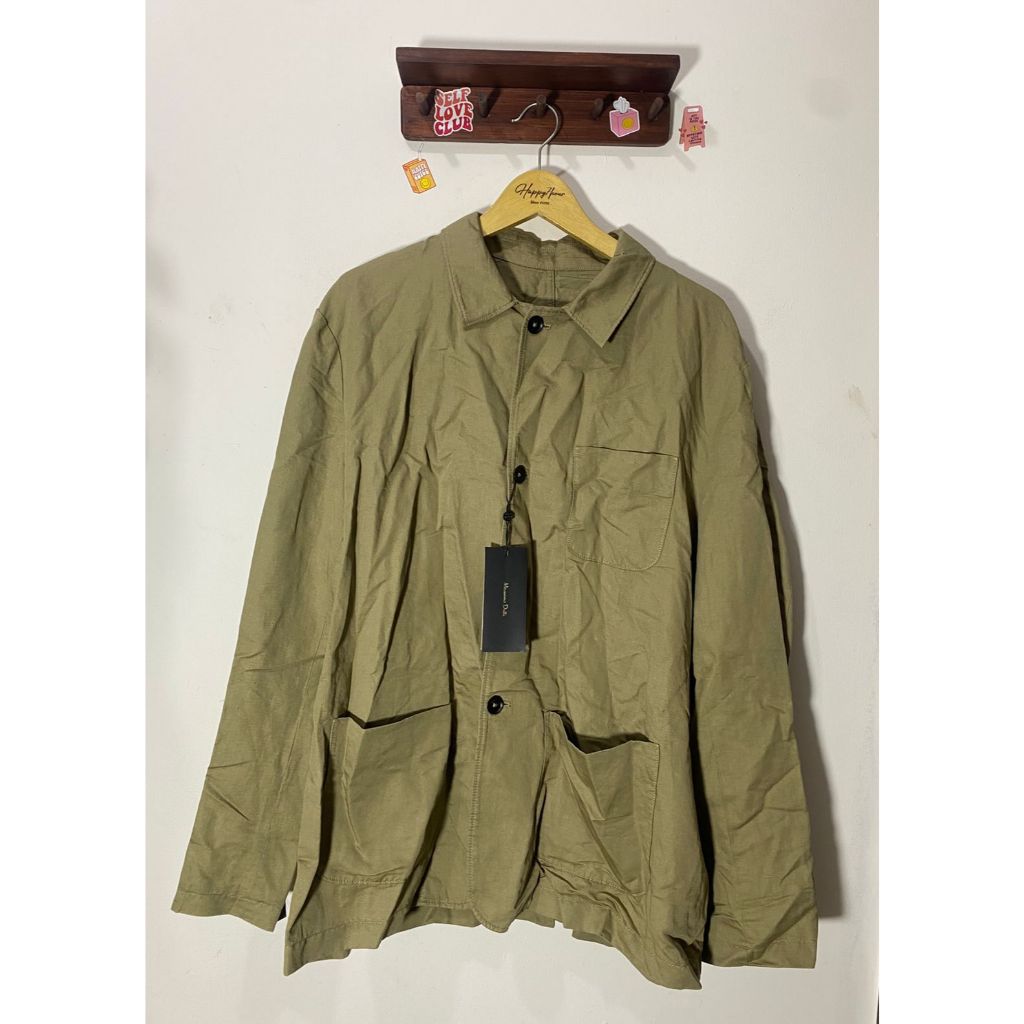 MASSIMO DUTTI men's olive green overshirt or chore jacket