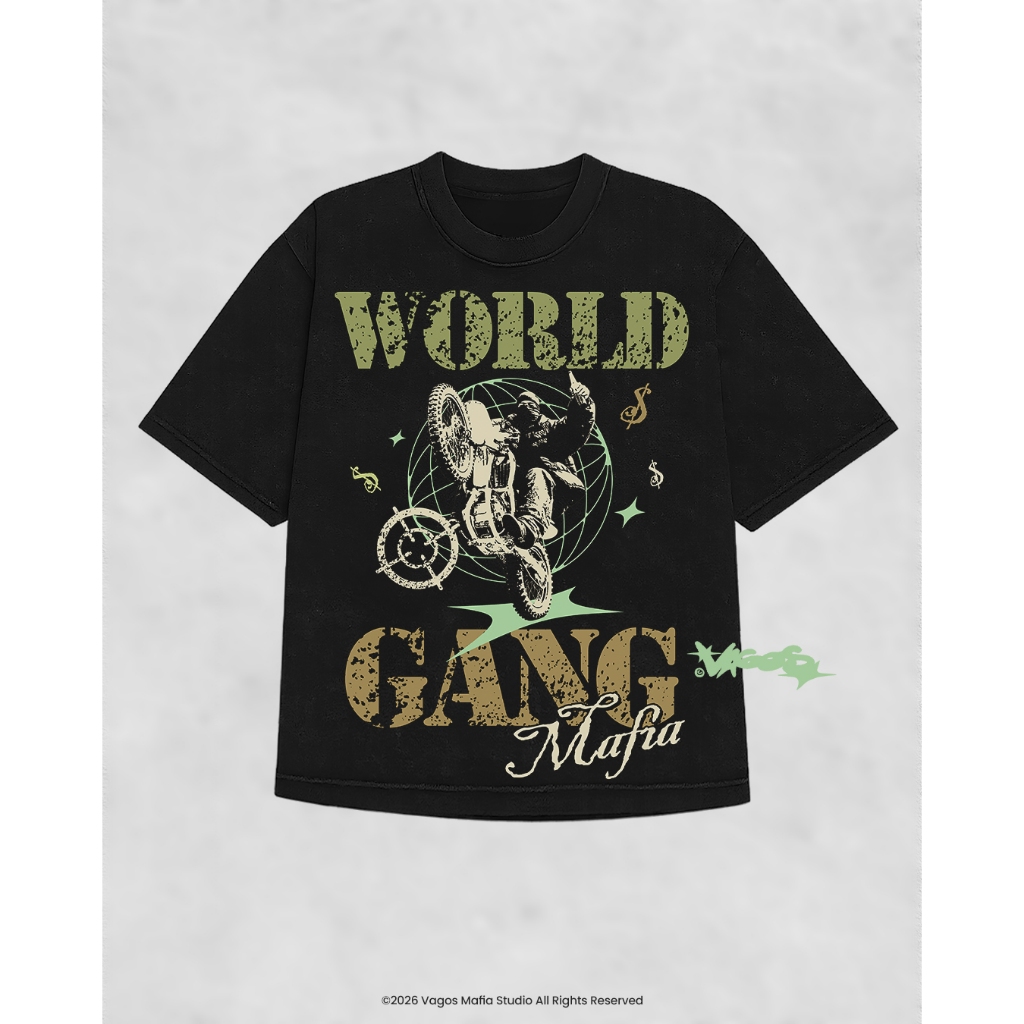Desain kaos hiphop vintage y2k gang illustration jasa graphic tees design artwork poster vintage sty
