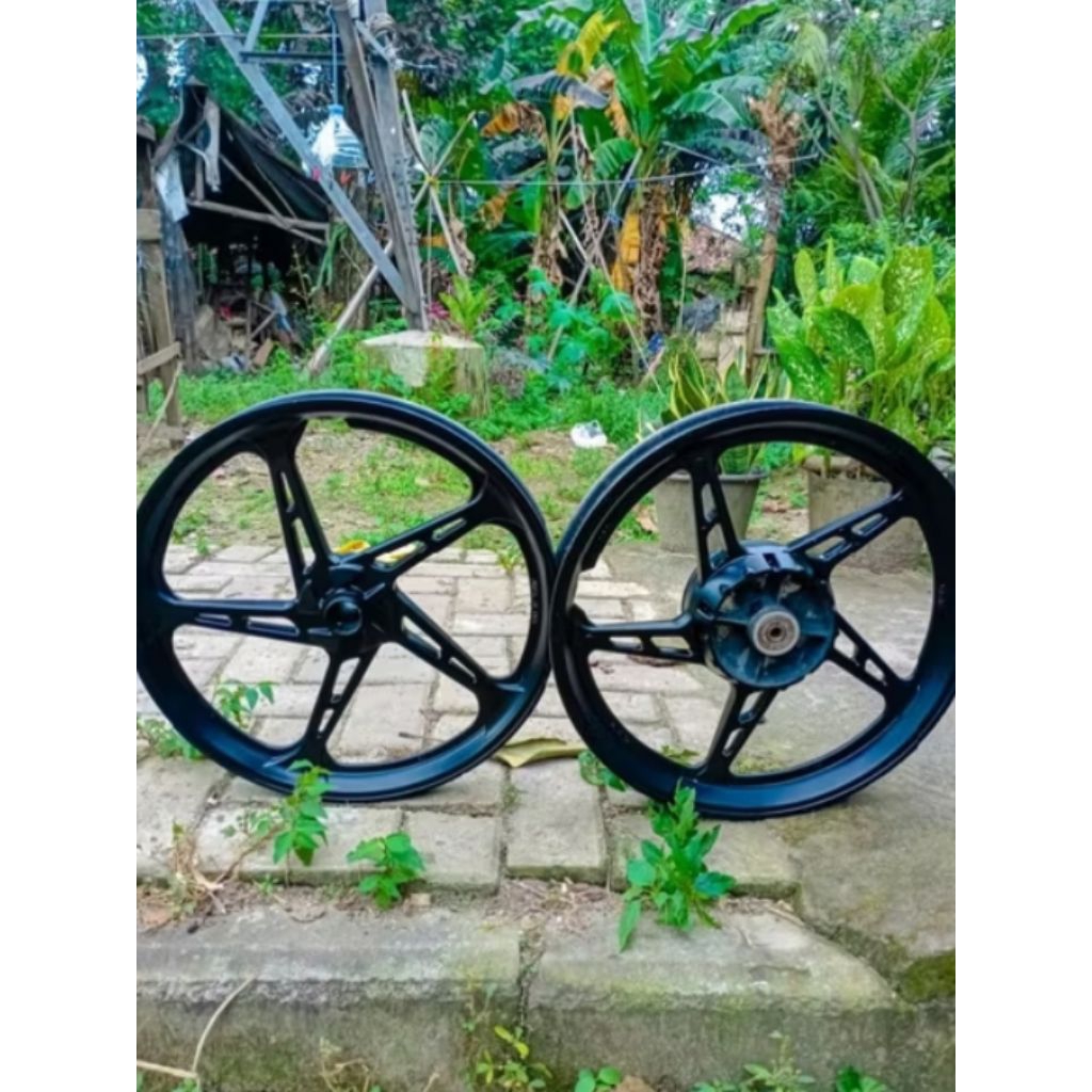 velg racing 1set depan belakang Jupiter Z burung/Jupiter Z1 ZX robot/Jupiter MX old) Vega R, pelek J