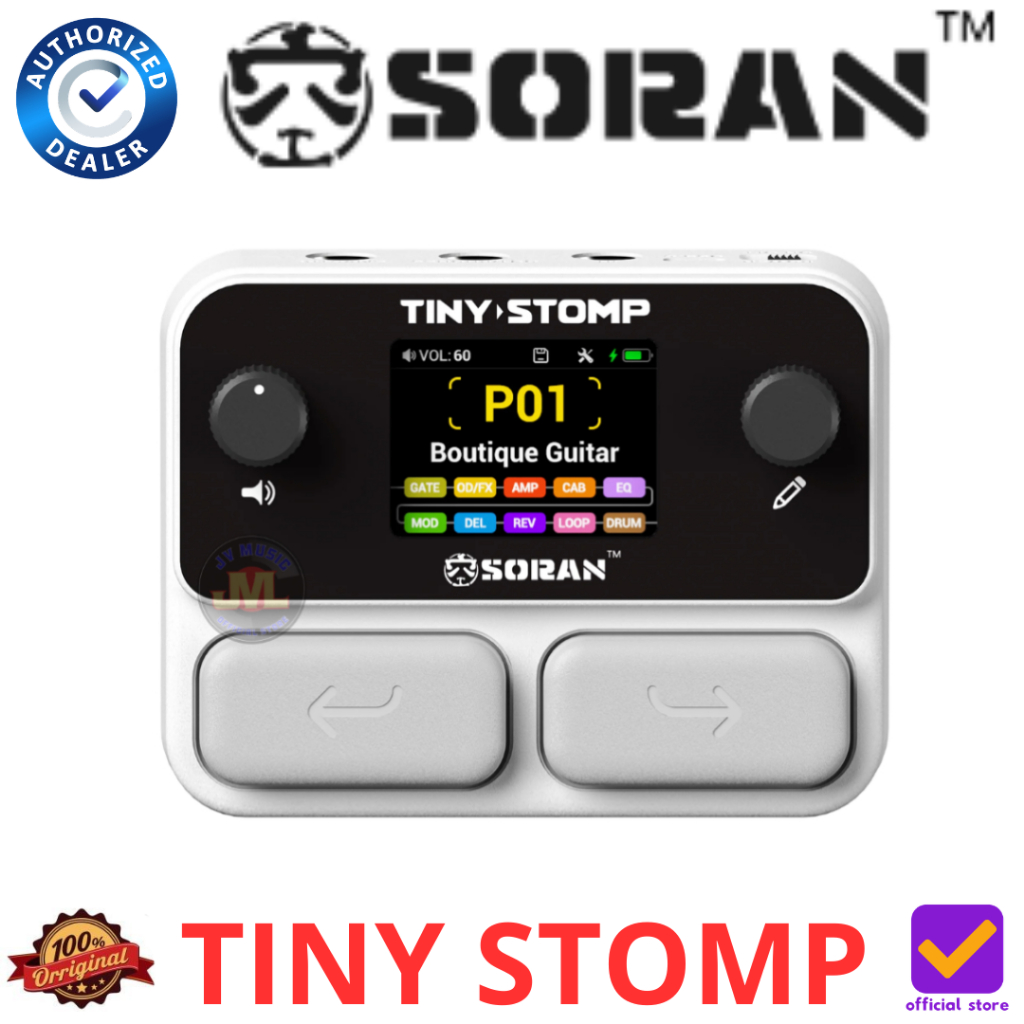Tiny Stomp Soran Audio Pocket Amp Modeling Multi Effect Efek Gitar Multi Efek Gitar