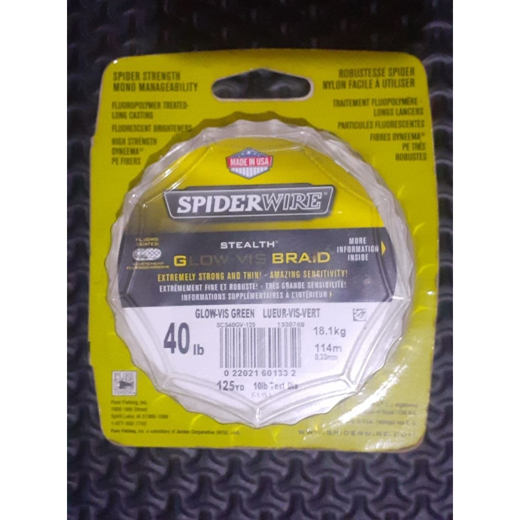PE spiderwire 40 lb.