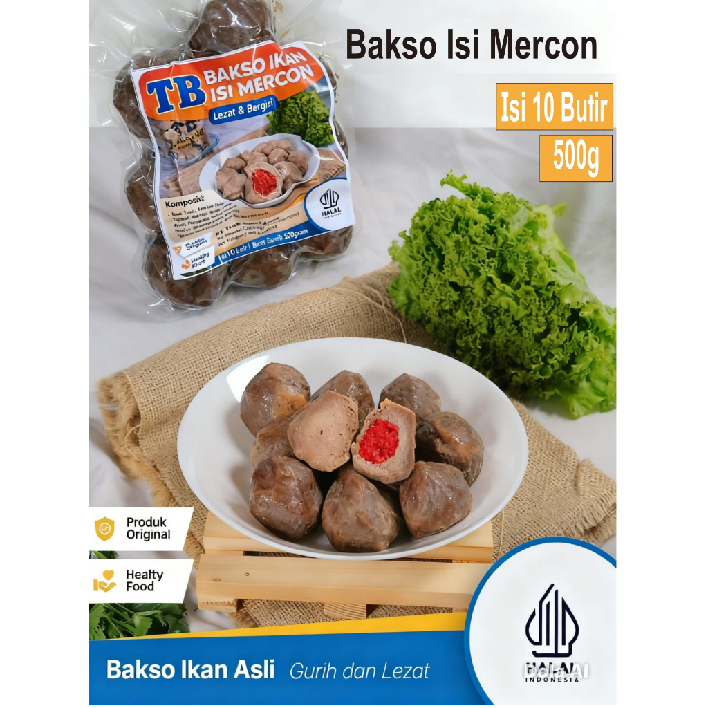 Bakso Ikan Tuna Bahari Bandung Frozen - Isi Mercon