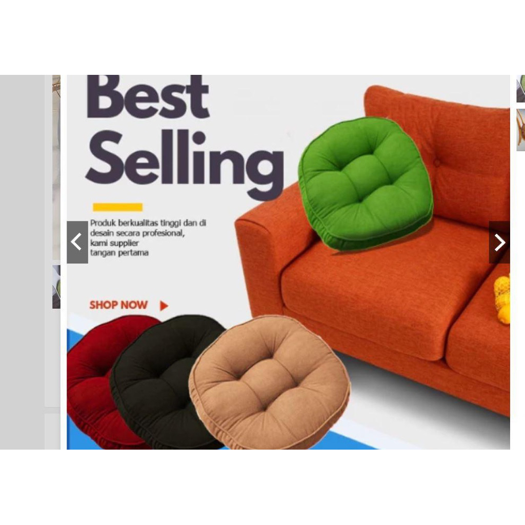 Bantal Duduk Bulat Dm 35 / Bantal Alas Duduk Tebal & Empuk /Bantal Lesehan Dudukan Kursi / Bantal Em