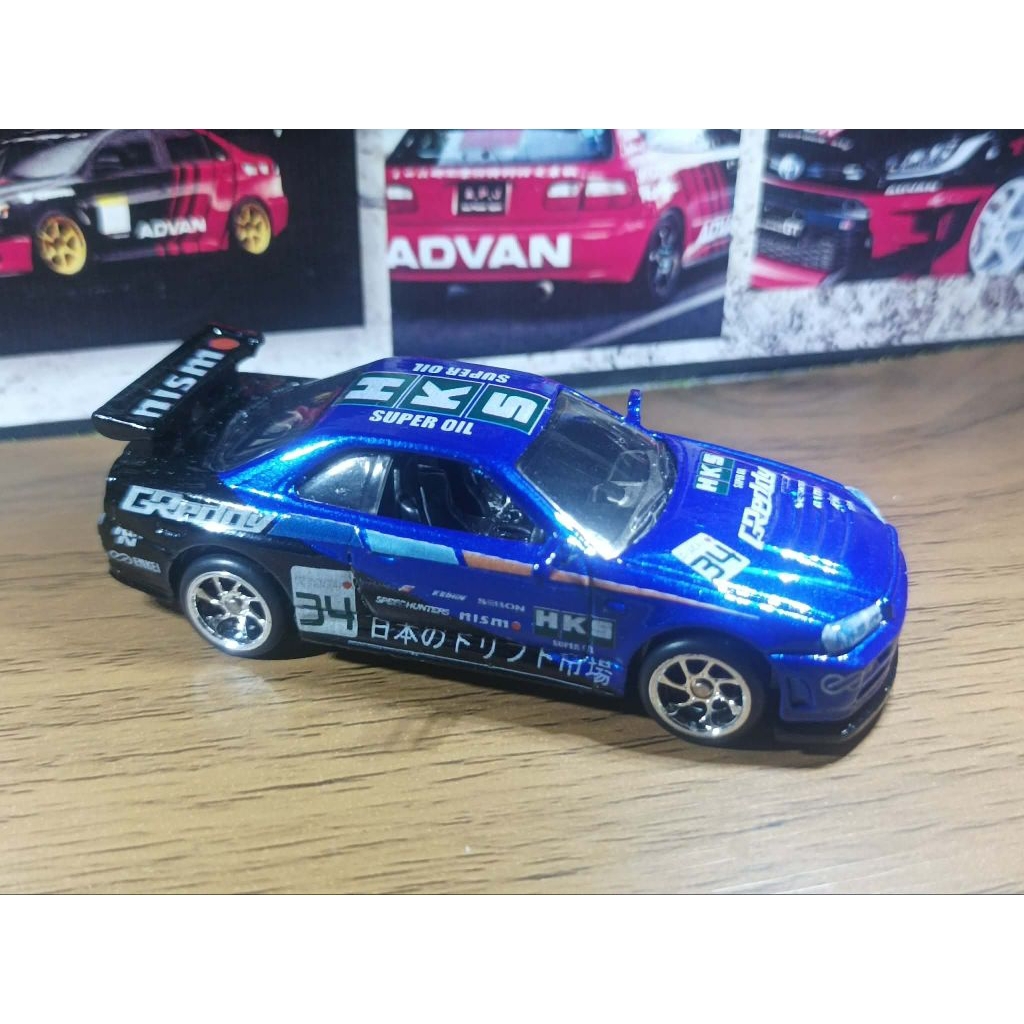hotwheels costume decal Nissan skyline R34