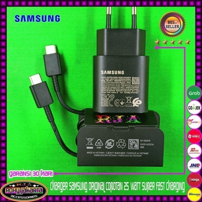 Stok Baru Charger Samsung Galaxy M23 M33 M53 Original 25 Watt
