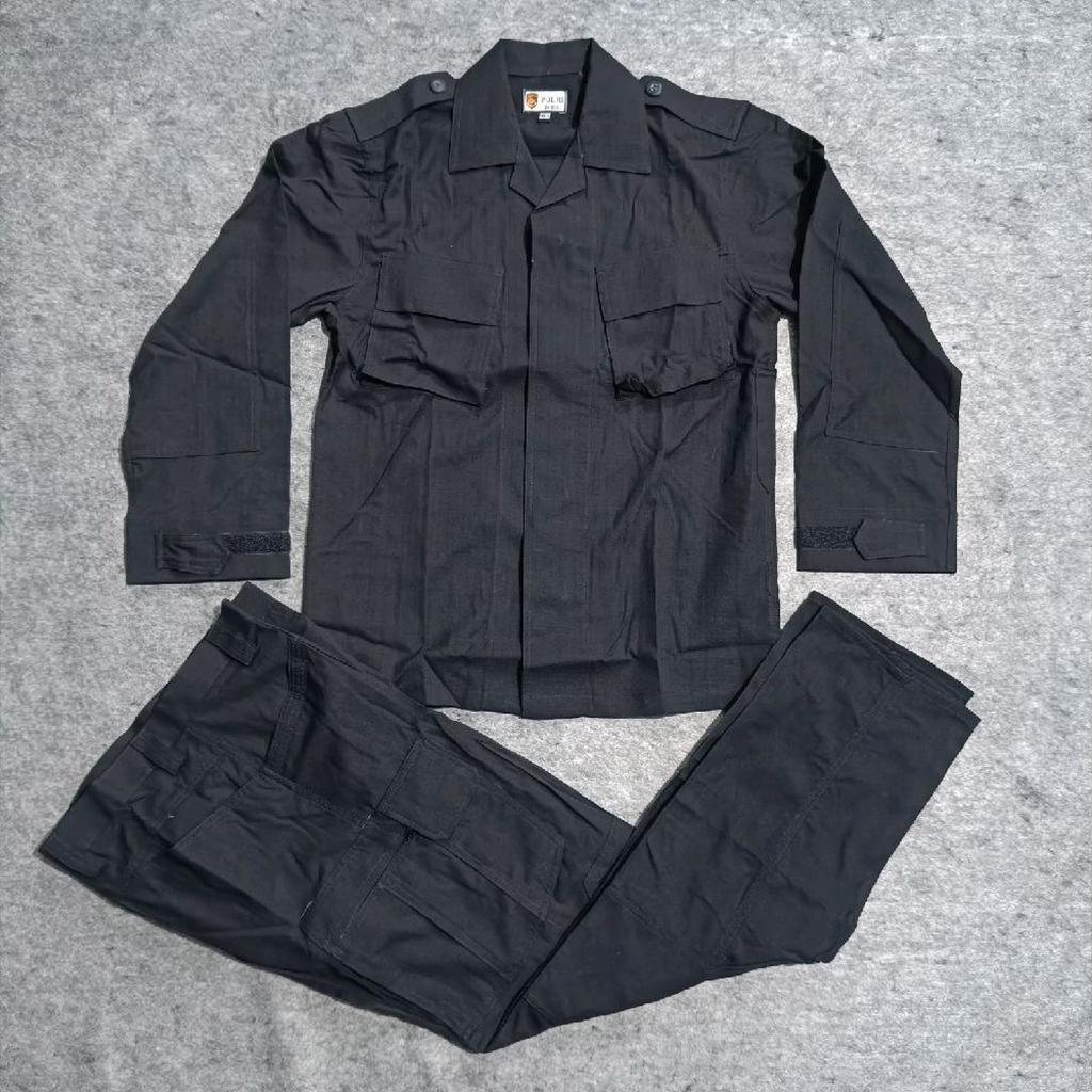 Seragam PDL Tactical Hitam Jatah Brimob Bahan Halus / Seragam PDL Hitam Jatah Brimob
