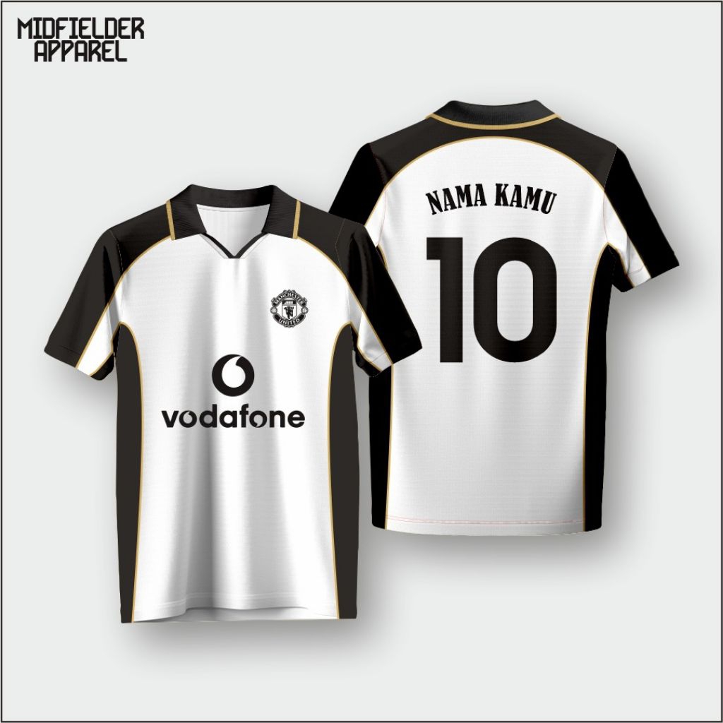 JERSEY RETRO MU putih  FANTASY  FREE NAME SET