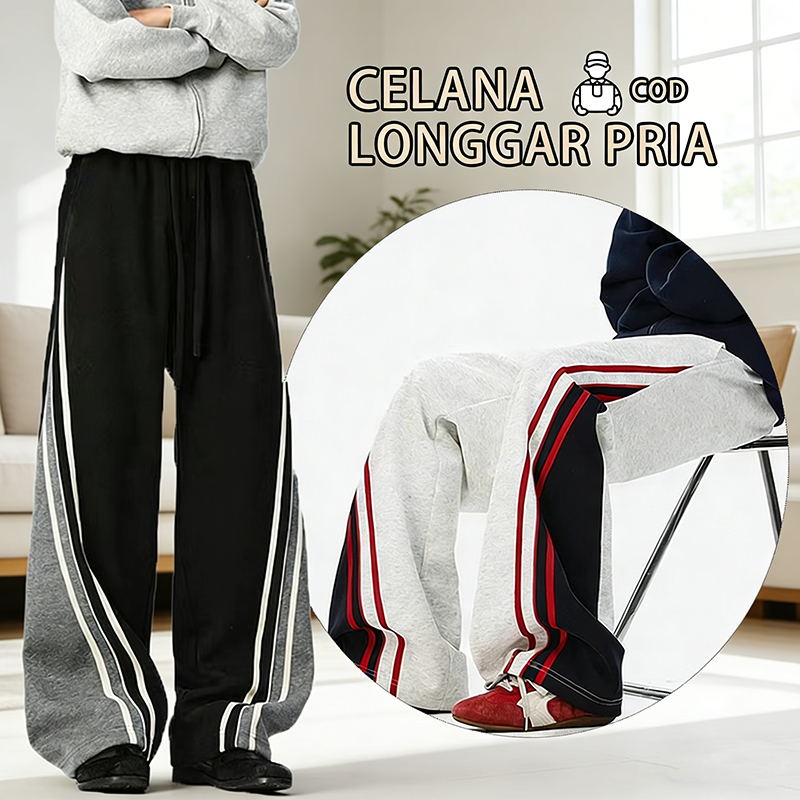 Celana Corduroy Pria,Celana Lurus Longgar,Celana Korean Style,Celana Longgar Pria,Celana Lurus Kasua