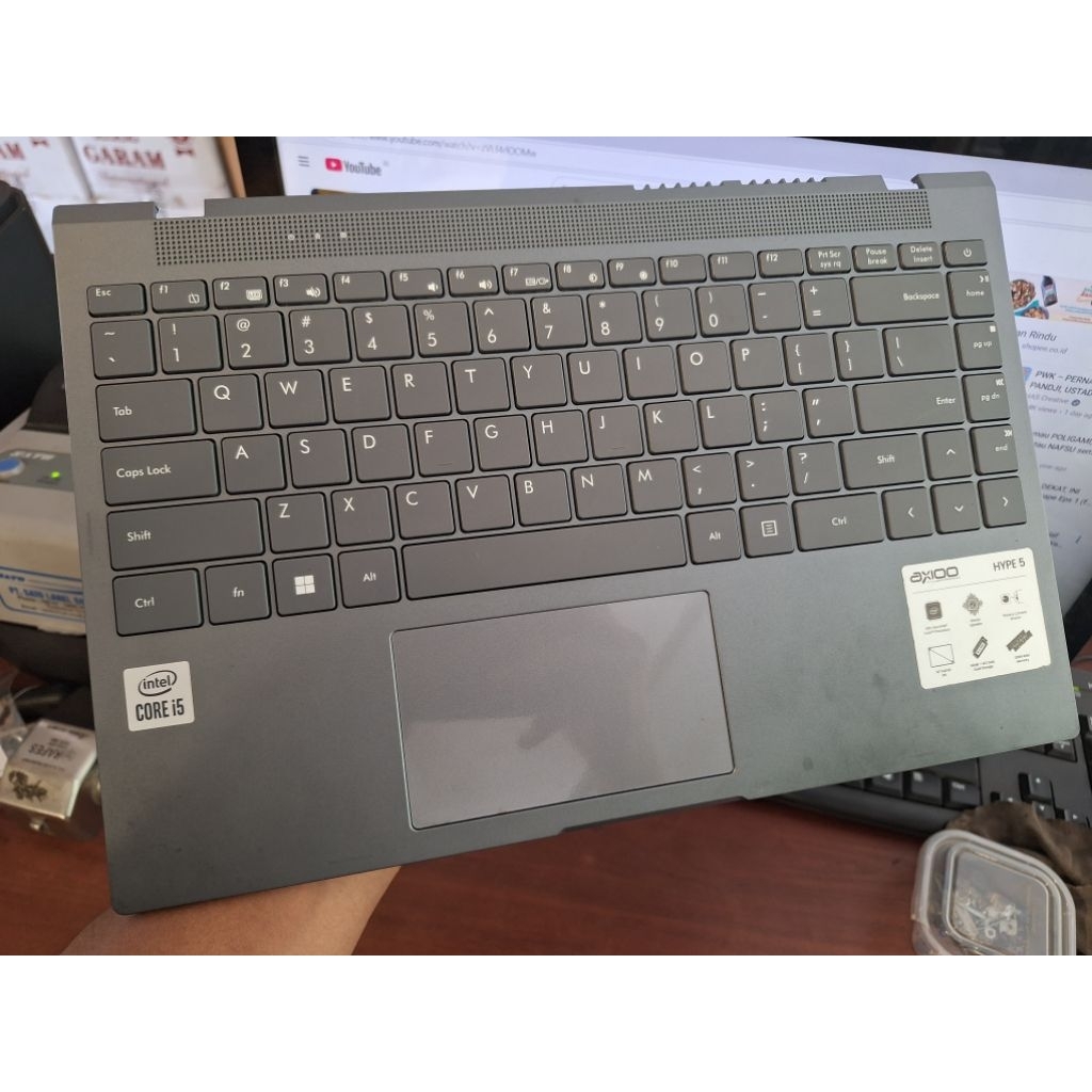 Palmrest + keyboard Oke laptop Axioo Hype 5 copotan