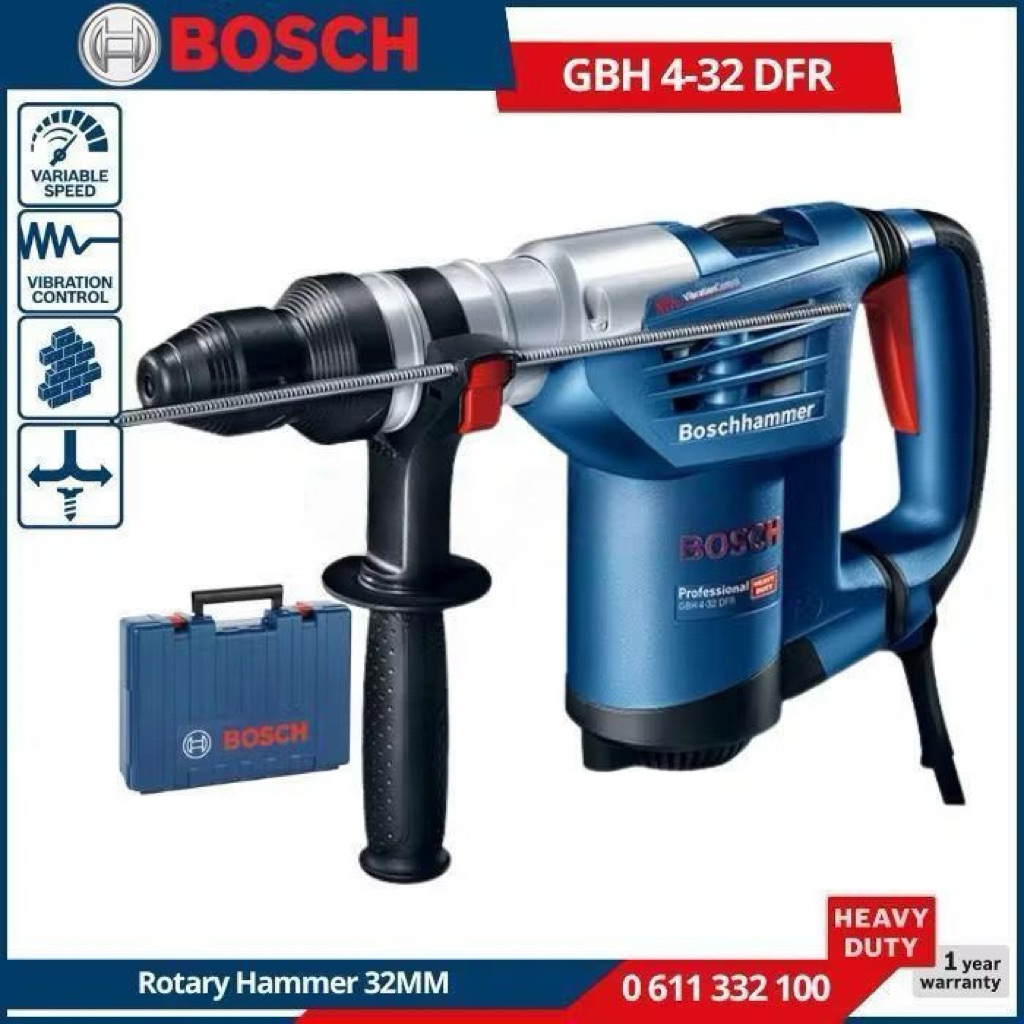 BOSCH GBH 4-32 DFR Mesin Bor Beton Listrik Rotary Hammer 32MM 900Watt GBH4-32DFR