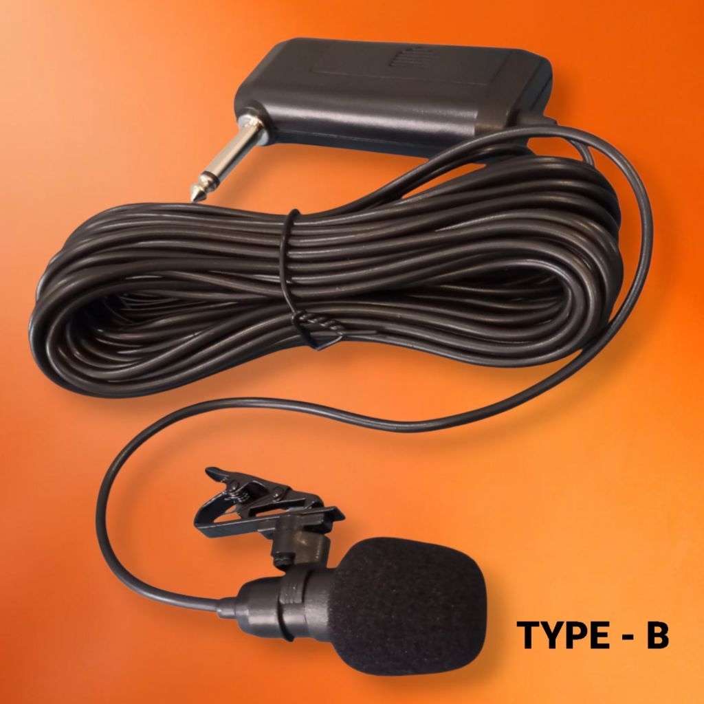 Mic jepit clip on mic kancing peka dan berkabel panjang cocok untuk imam