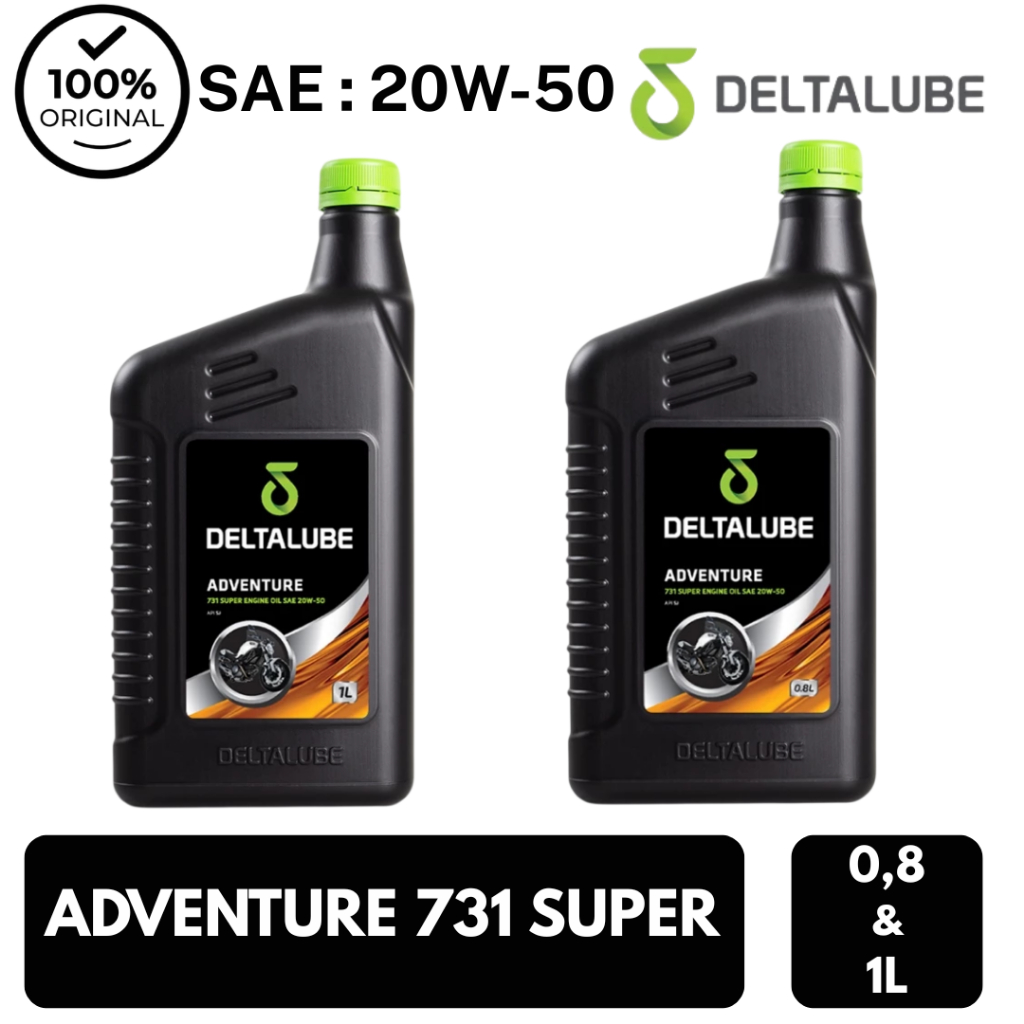 OLI  MESIN DELTALUBE 20W50 SPORT ADVENTURE 0.8 DAN 1LITER UNIVERSAL | OLI DELTALUBE ORIGINAL