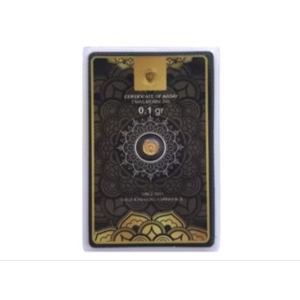 Koin Emas Mini 0.100Gram - 24 Karat, Murni, Bersertifikat