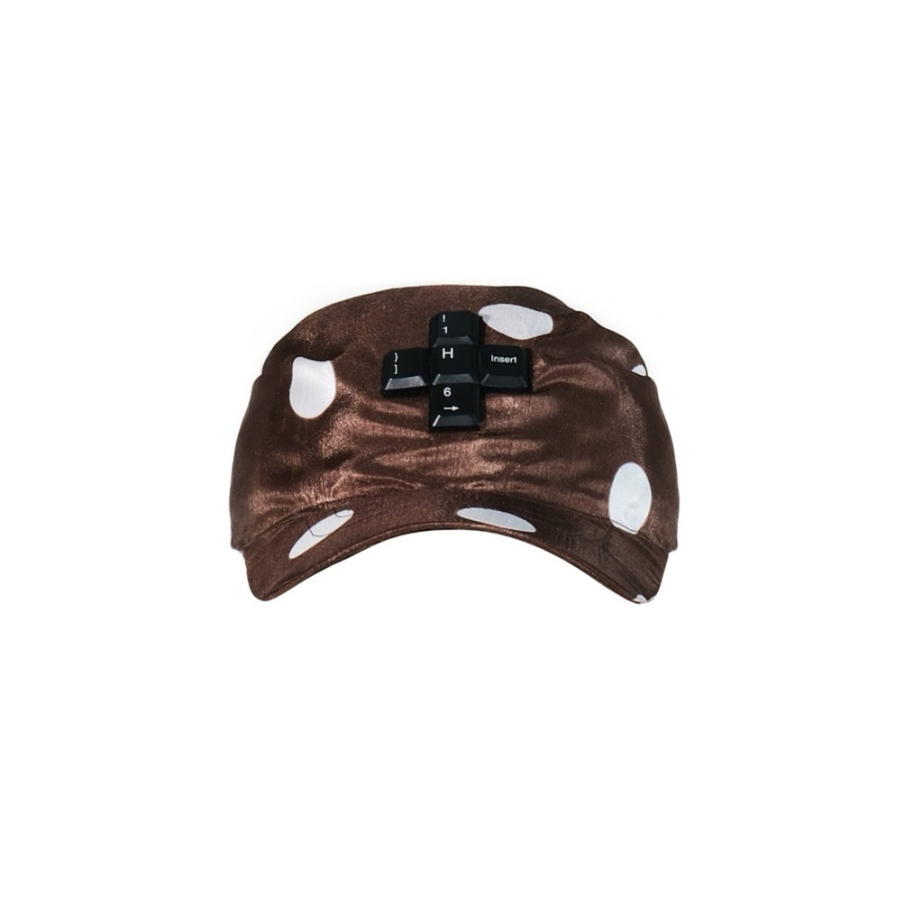 BANDANA CAP BROWN POLKADOT
