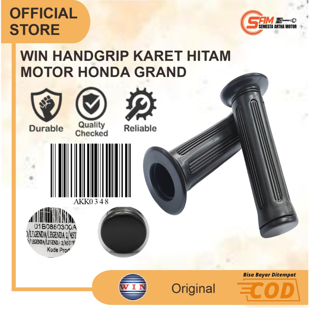 WIN Handgrip Honda Grand Legenda Astrea Handfat Hand Grip Karet Handel Motor Bebek