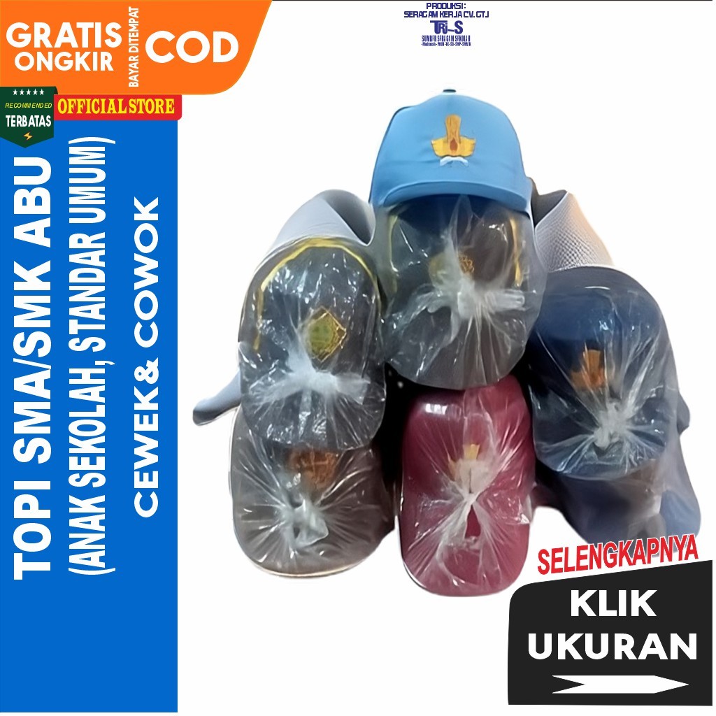 Topi Sma Abu Abu | Topi Sma Abu Abu Premium | Topi Sma Premium | Topi Smk Abu Abu | Topi Smk Laki La