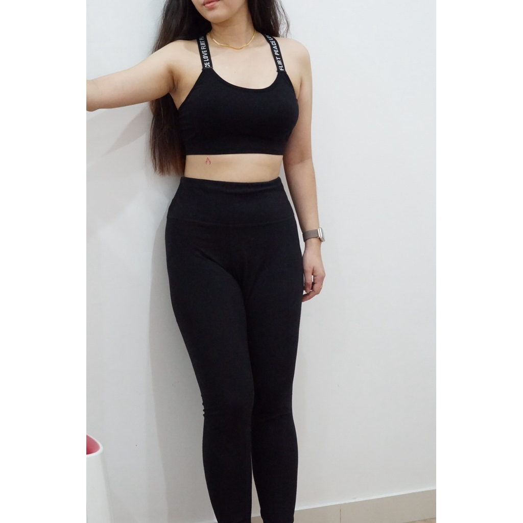 preloved sport wear dan legging 2 set