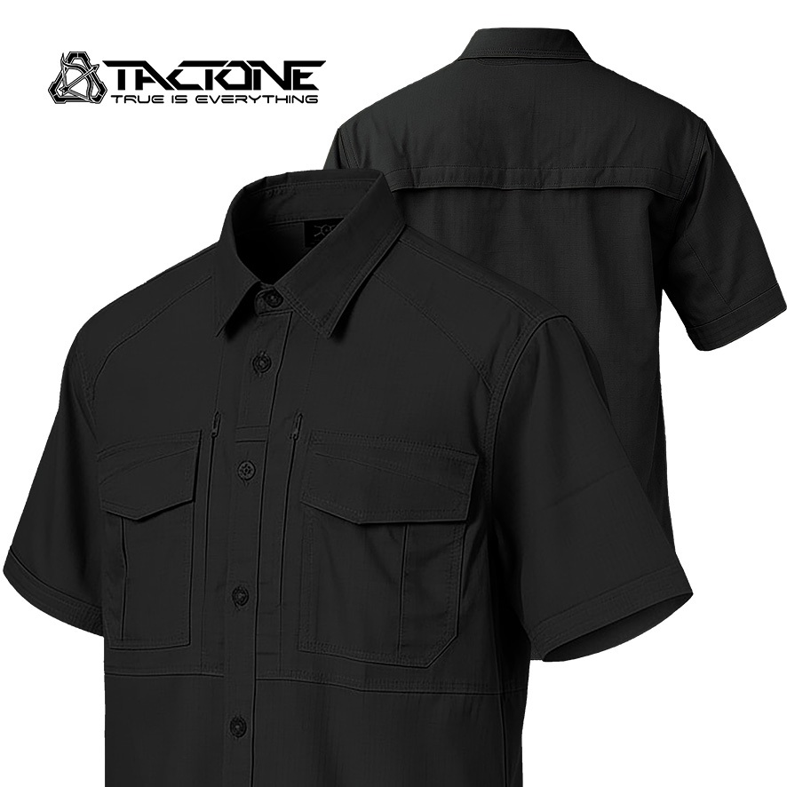 Kemeja Tactical M-tac Lengan pendek Terlaris / Baju Tactical PDL Lapangan Outdoor Hitam