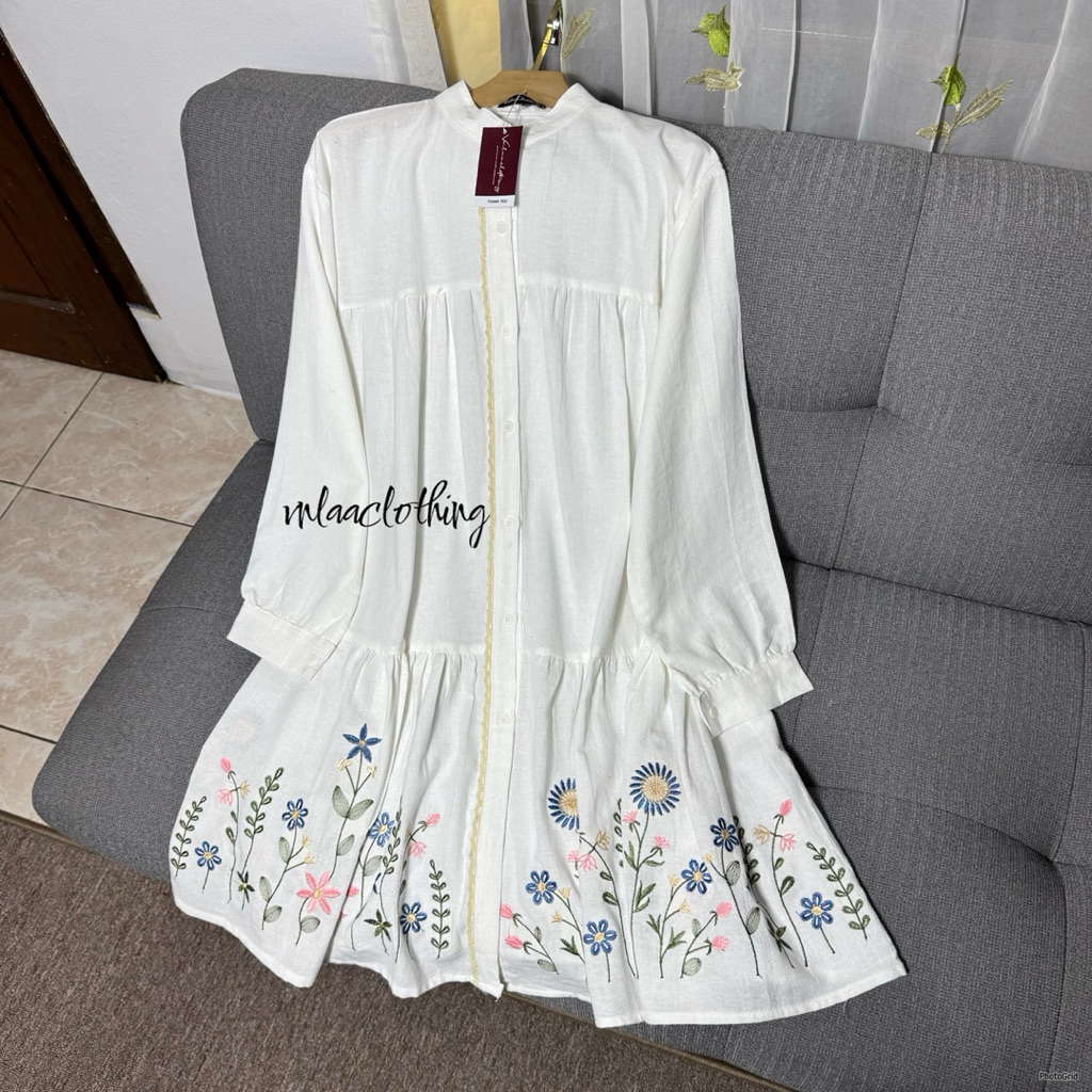 ANDIRA Tunik Cotton Linen Embroider / Tunik cotton linen premium