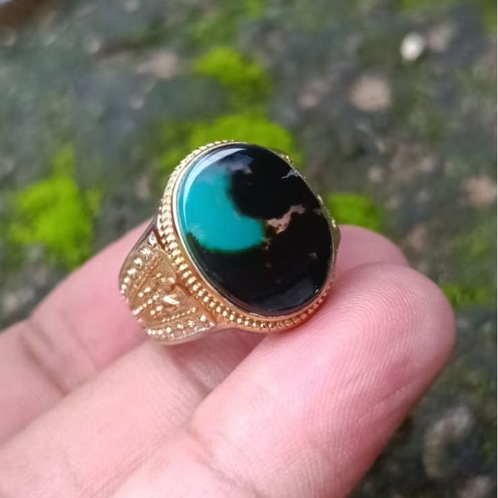 Batu akik BACAN DOKO natural BACAN DOKO coklat antik natural size 8