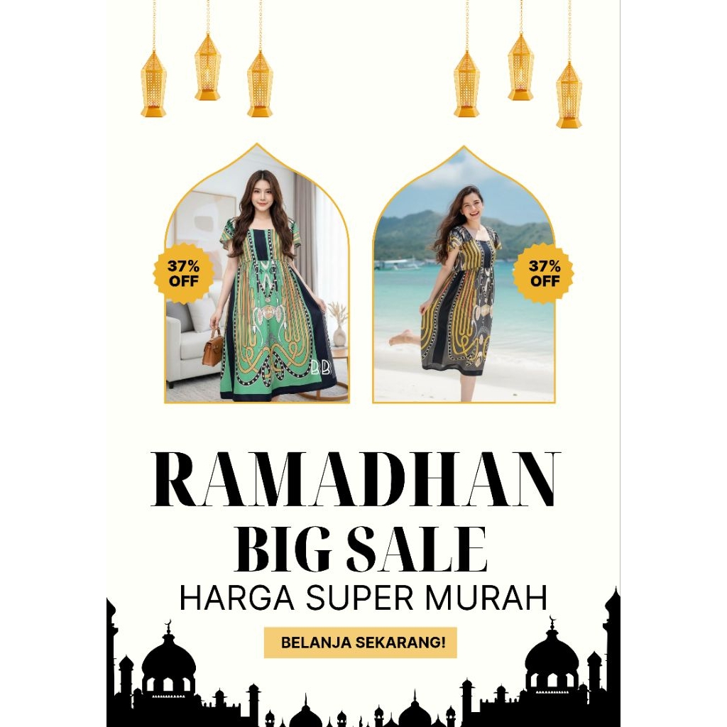 DRESS BALI MOZA TALI / DASTER MOZA SINGLET / DRESS MOZA RAYON SUPER (PILIH MOTIF)