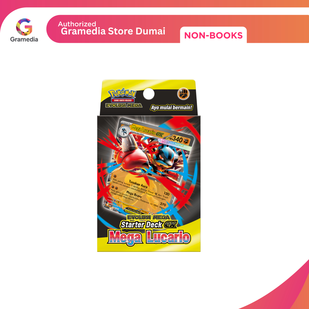 Gramedia Dumai - Pokemon Game Kartu Koleksi Deck Mega Lucario