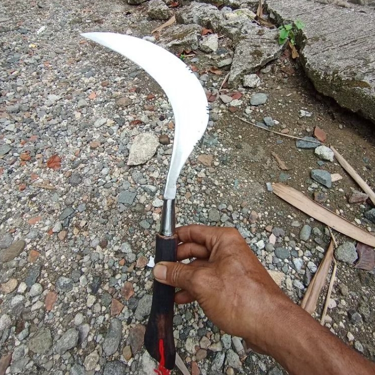 aret sabit mini baja tebal putih alat berkebun