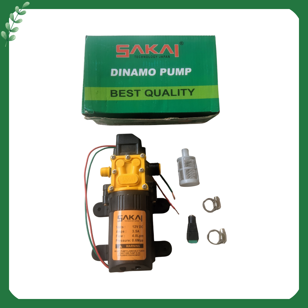 POMPA AIR DC 12V / DINAMO PUMP SPRAYER / CUCI MOTOR / AC SOKET - DRAT SAKAI TEKNOLOGI JAPAN