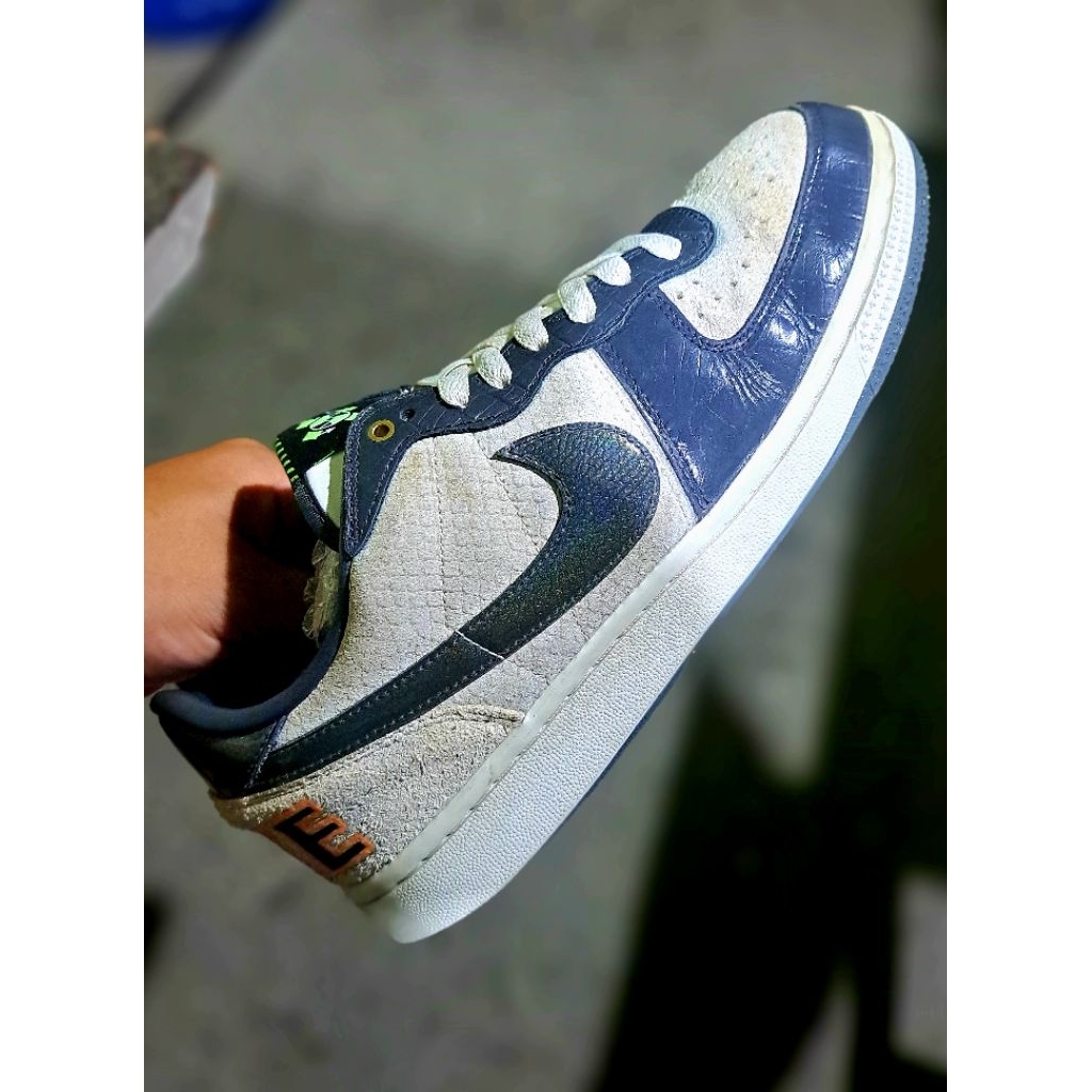 SEPATU NIKE TERMINATOR LOW OG X's and O's Leather Croco mix Suede Original